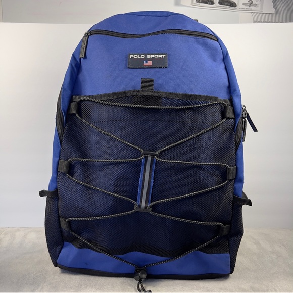 Vintage 90’s Ralph Lauren Polo Sport Blue Backpack - Picture 2 of 8